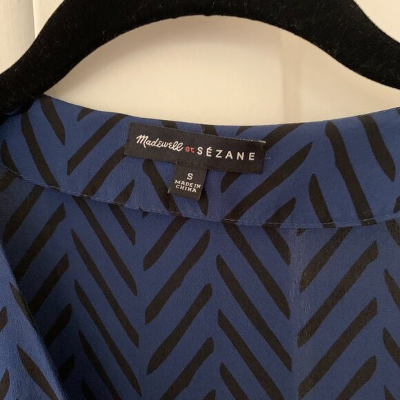 Madewell et Sézane Silk Button Blouse - Picture 2 of 5